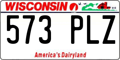 WI license plate 573PLZ