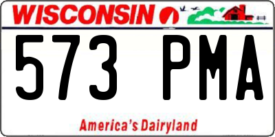 WI license plate 573PMA