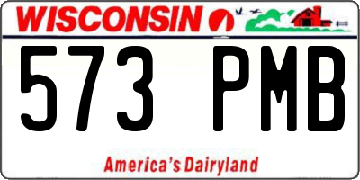 WI license plate 573PMB