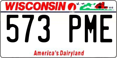 WI license plate 573PME