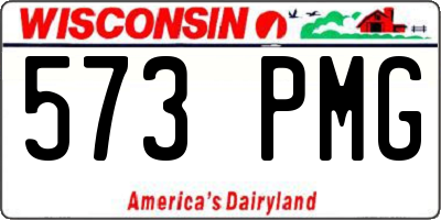 WI license plate 573PMG
