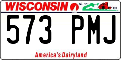 WI license plate 573PMJ