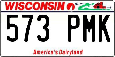 WI license plate 573PMK