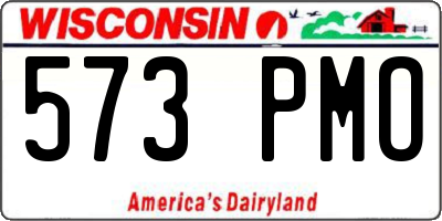 WI license plate 573PMO