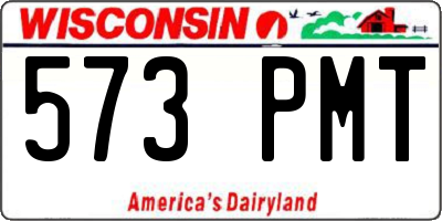 WI license plate 573PMT