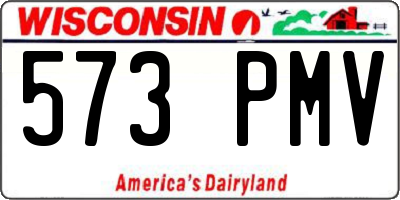 WI license plate 573PMV
