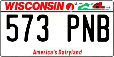 WI license plate 573PNB