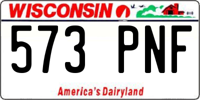 WI license plate 573PNF
