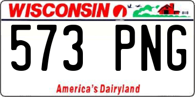 WI license plate 573PNG