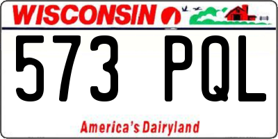 WI license plate 573PQL