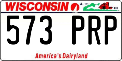 WI license plate 573PRP