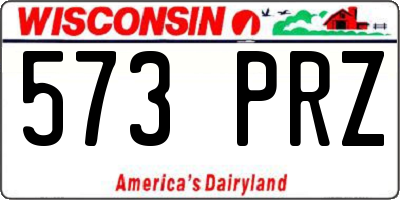 WI license plate 573PRZ