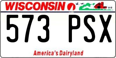 WI license plate 573PSX