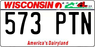 WI license plate 573PTN