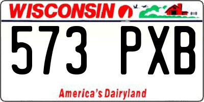 WI license plate 573PXB