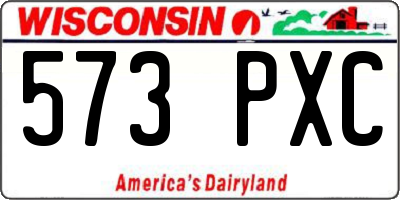 WI license plate 573PXC
