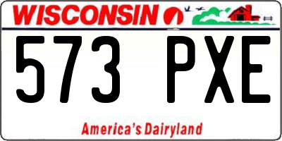 WI license plate 573PXE