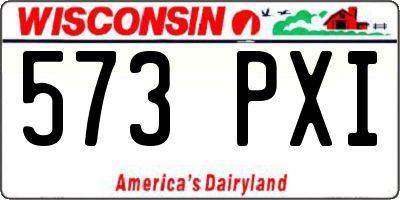 WI license plate 573PXI