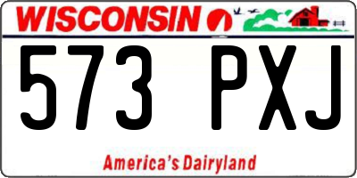WI license plate 573PXJ