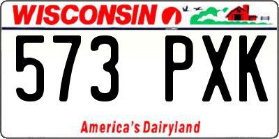 WI license plate 573PXK