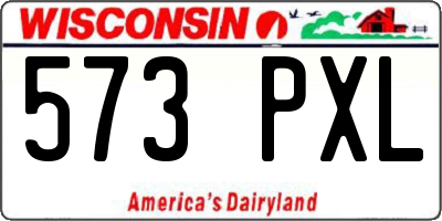 WI license plate 573PXL