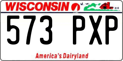 WI license plate 573PXP