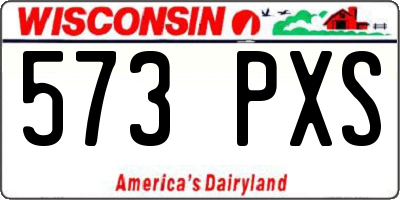 WI license plate 573PXS