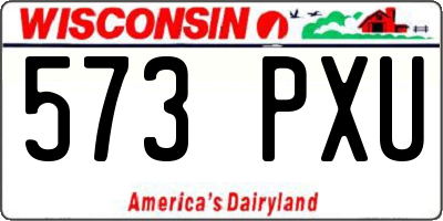 WI license plate 573PXU