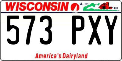 WI license plate 573PXY