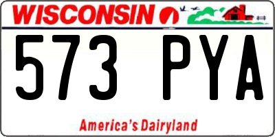 WI license plate 573PYA
