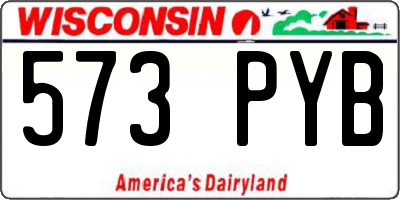 WI license plate 573PYB
