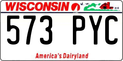WI license plate 573PYC