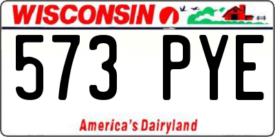 WI license plate 573PYE