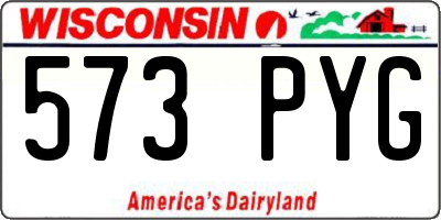 WI license plate 573PYG