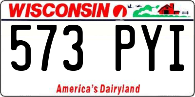 WI license plate 573PYI