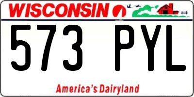 WI license plate 573PYL