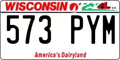 WI license plate 573PYM