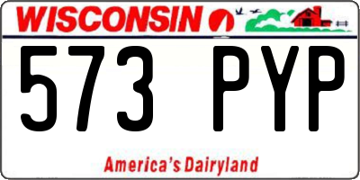 WI license plate 573PYP