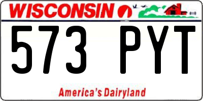 WI license plate 573PYT