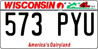 WI license plate 573PYU