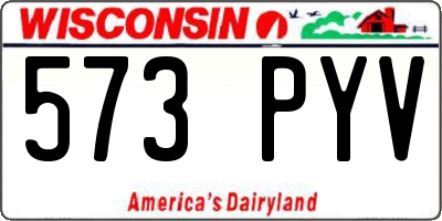 WI license plate 573PYV