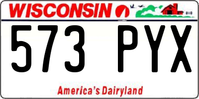 WI license plate 573PYX
