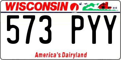 WI license plate 573PYY