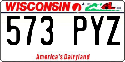 WI license plate 573PYZ