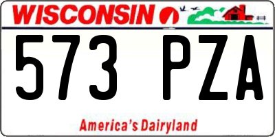 WI license plate 573PZA