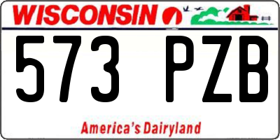 WI license plate 573PZB