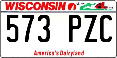 WI license plate 573PZC