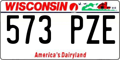 WI license plate 573PZE