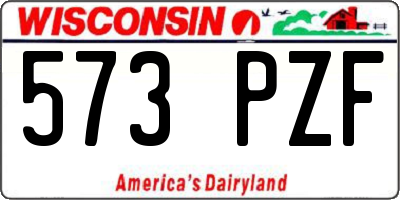 WI license plate 573PZF