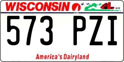 WI license plate 573PZI